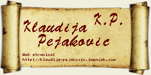 Klaudija Pejaković vizit kartica